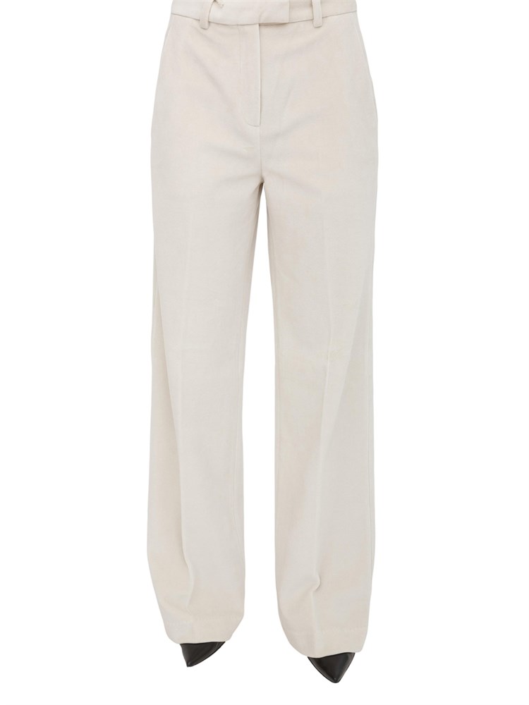 Pantaloni donna Circolo 1901 in velluto bianco