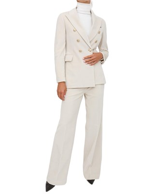 Pantaloni donna Circolo 1901 in velluto bianco in DONNA