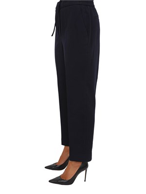 Pantaloni donna Circolo 1901 in lana vergine blu con coulisse in vita in DONNA