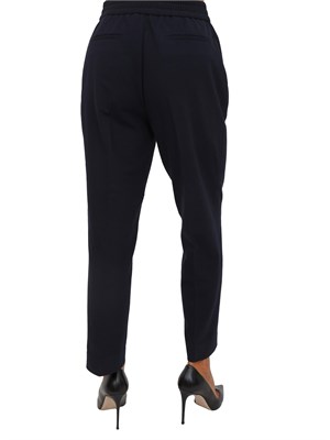 Pantaloni donna Circolo 1901 in lana vergine blu con coulisse in vita in DONNA