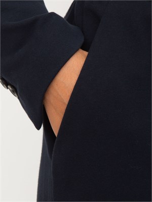 Pantaloni donna Circolo 1901 in lana vergine blu con coulisse in vita in DONNA