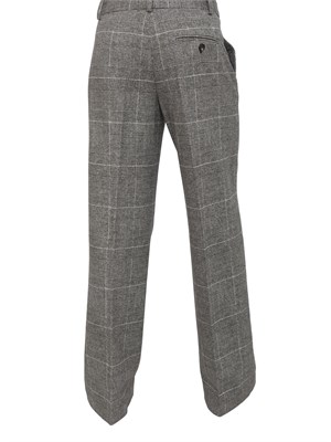 Pantaloni Circolo 1901 in lana grigio-nera con trama principe di Galles in DONNA