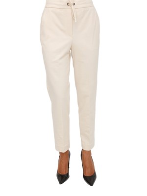 Pantaloni donna Circolo 1901 in lana vergine crema in DONNA
