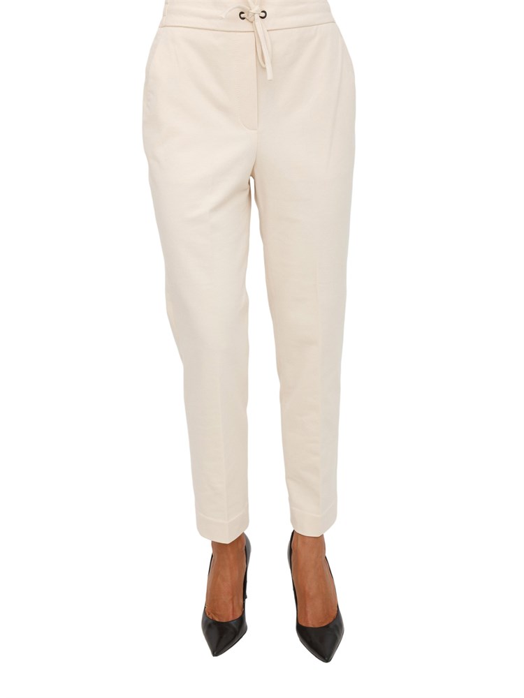 Pantaloni donna Circolo 1901 in lana vergine crema