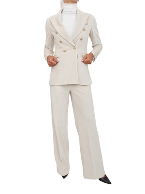 Giacca doppiopetto donna Circolo 1901 in velluto bianco con bottoni oro in DONNA