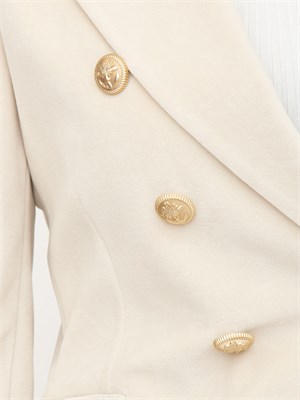 Giacca doppiopetto donna Circolo 1901 in velluto bianco con bottoni oro in DONNA