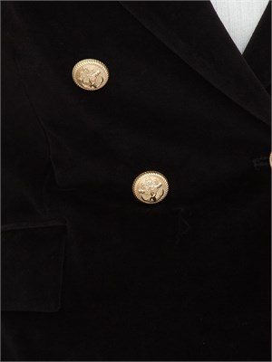 Giacca doppiopetto donna Circolo 1901 in velluto nero con bottoni oro in DONNA