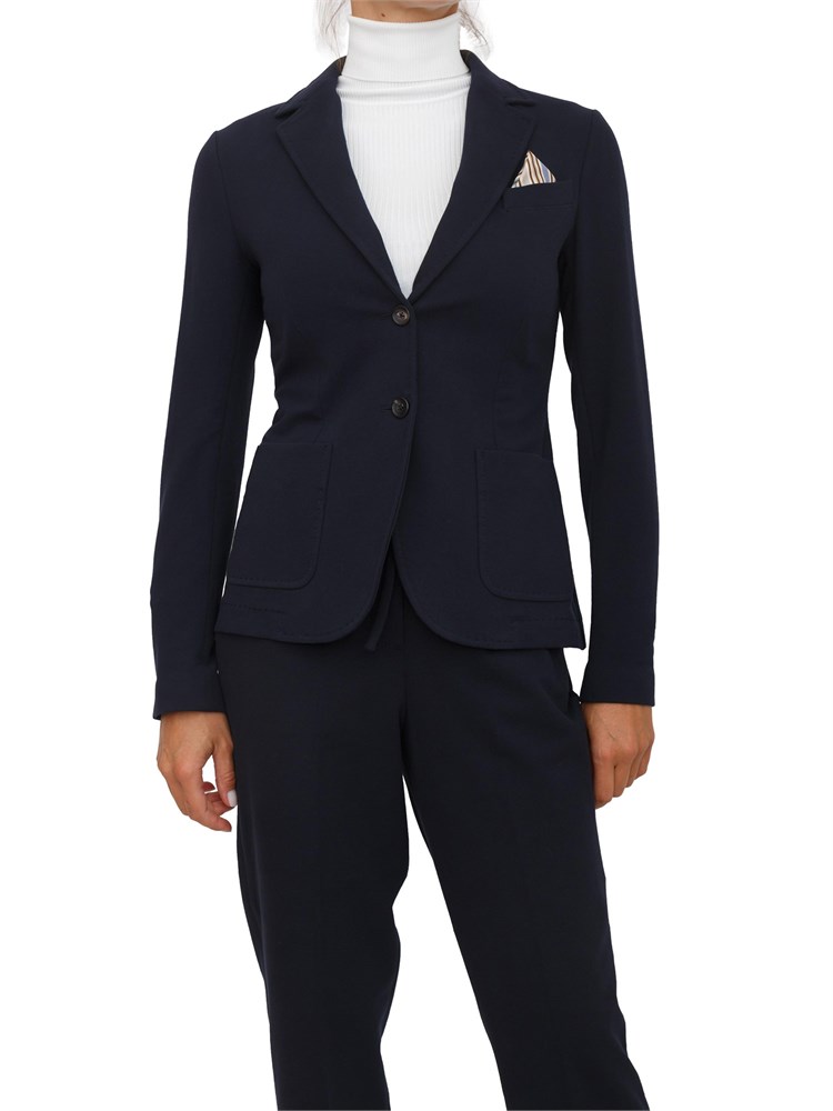 Giacca monopetto donna Circolo 1901 in lana blu con due bottoni