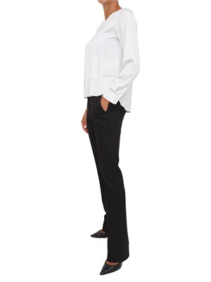 Blusa Emme Marella in tessuto bianco effetto seta in DONNA