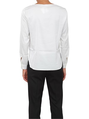 Blusa Emme Marella in tessuto bianco effetto seta in DONNA