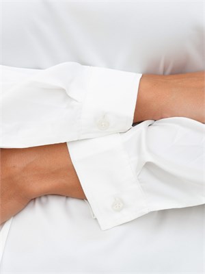 Blusa Emme Marella in tessuto bianco effetto seta in DONNA