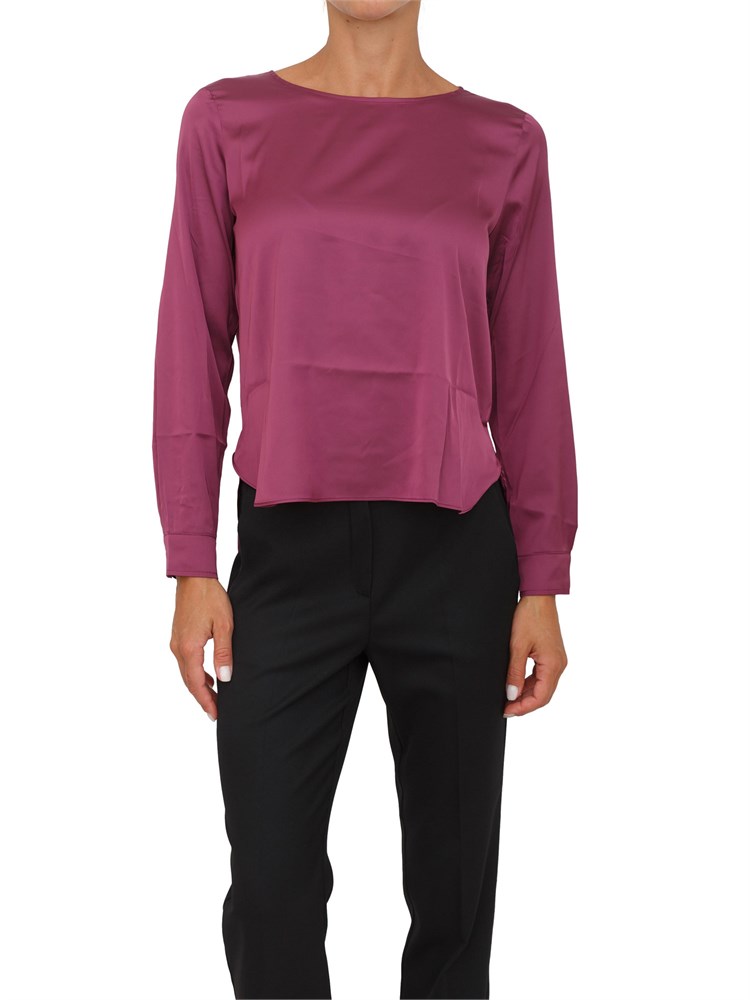 Blusa Emme Marella in tessuto viola effetto seta