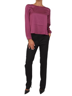Blusa Emme Marella in tessuto viola effetto seta in DONNA
