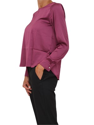 Blusa Emme Marella in tessuto viola effetto seta in DONNA