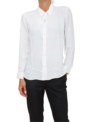 Camicia Emme Marella in popeline bianco stretch in DONNA