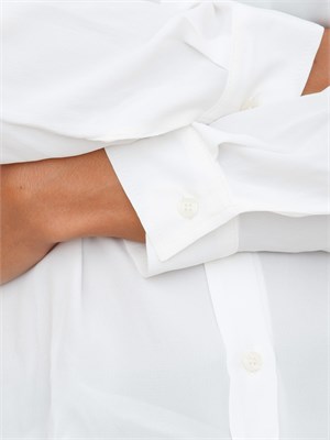 Camicia Emme Marella in popeline bianco stretch in DONNA