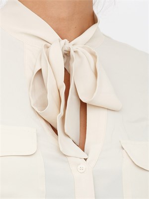Camicia Emme Marella in misto acetato e seta avorio in DONNA