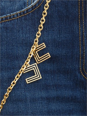 Jeans Elisabetta Franchi con catena gioiello in DONNA