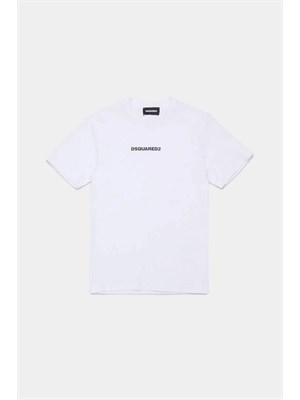 DSQUARED2 JUNIOR T-shirt Dsquared2 Kids bianco con logo in BAMBINO