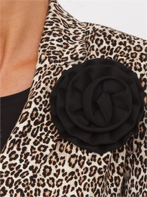 Giacca monopetto Liu Jo donna in cotone stretch animalier in DONNA