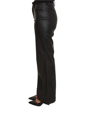 Pantaloni flare Liu Jo in tessuto spalmato effetto pelle nera in DONNA