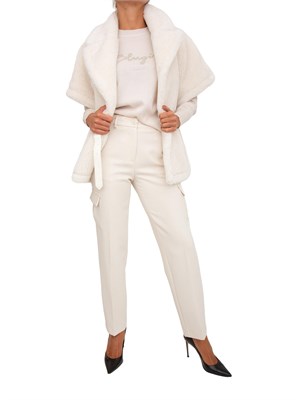 Pantaloni Blugirl in cady mano calda avorio in DONNA