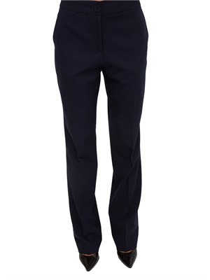 Pantaloni Blugirl in flanella di viscosa blu in DONNA