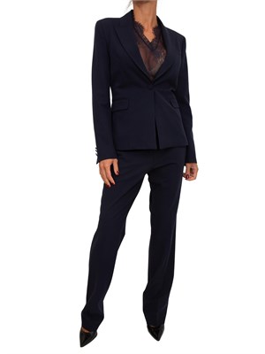 Pantaloni Blugirl in flanella di viscosa blu in DONNA