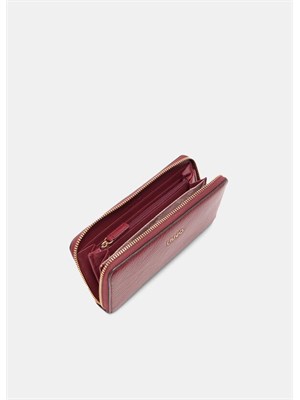 Portafoglio zip around Liu Jo in ecopelle bordeaux in DONNA