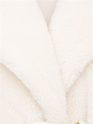 Cappa gilet Blugirl in faux fur bianco con cinturino in DONNA