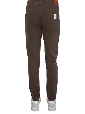 Jeans Siviglia uomo in raso di cotone marrone in UOMO