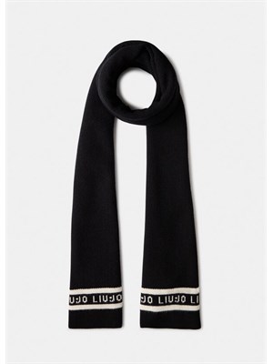 Sciarpa Liu Jo donna nera con logo in DONNA
