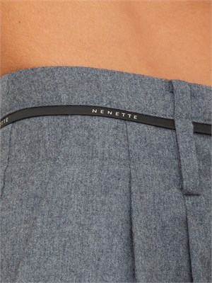 Pantalone Eusebio Nenette in fresco lana grigio in DONNA