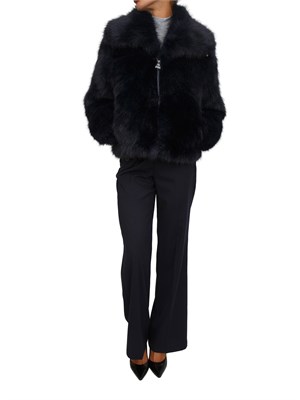 Pelliccia Nenette in ecovolpe blu in DONNA