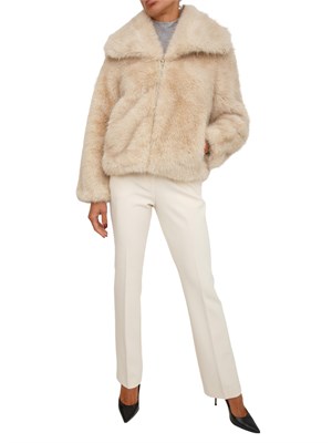 Pelliccia Nenette in ecovolpe beige in DONNA