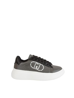 LIU JO Sneakers Liu-jo Babol nero con logo gioiello in DONNA