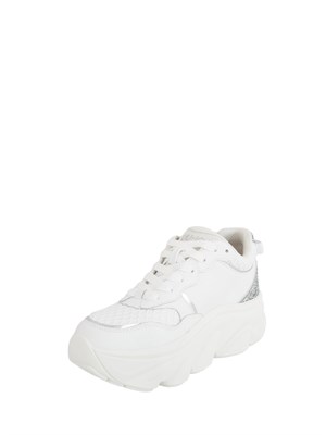 LIU JO Sneakers Liu-jo Steffy bianco in pelle e glitter in DONNA
