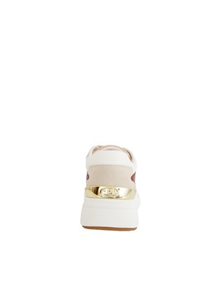 Sneakers Liu Jo donna in suede bianco beige e nylon con inserti glossy in DONNA