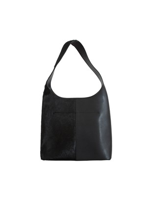 Borsa John Richmond in pelle nera e cavallino in DONNA