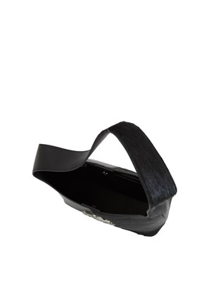 Borsa John Richmond in pelle nera e cavallino in DONNA