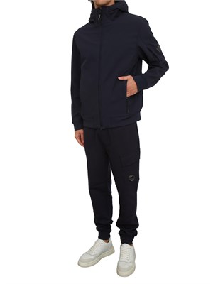 Giubbino uomo C.P. Company in tessuto tecnico blu in UOMO