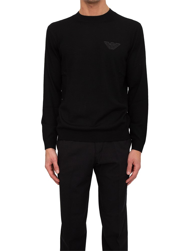 Maglia uomo Emporio Armani in pura lana vergine nera