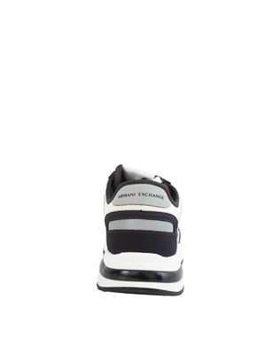 Sneakers Armani Exchange uomo in nylon e suede blu in UOMO