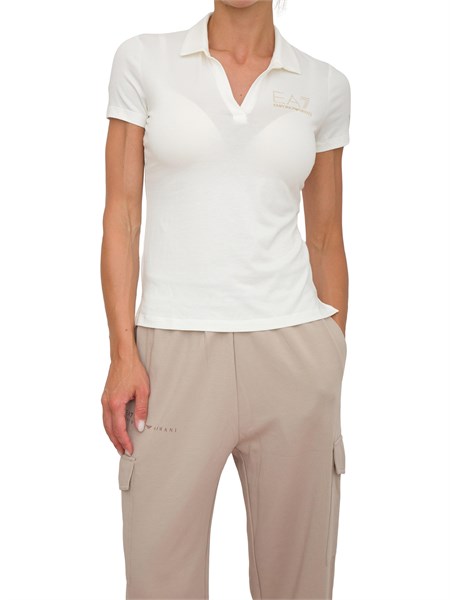polo donna ea7 emporio armani avorio 7w000266af12500