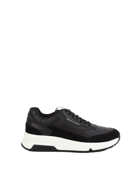 sneakers uomo armani exchange in ecopelle nera xm001718af17544