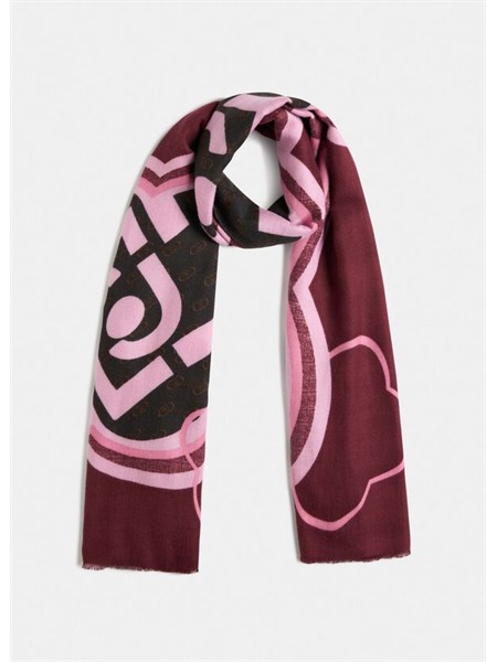 stola liu jo donna in viscosa bordeaux stampa fantasia 2f5082t0300