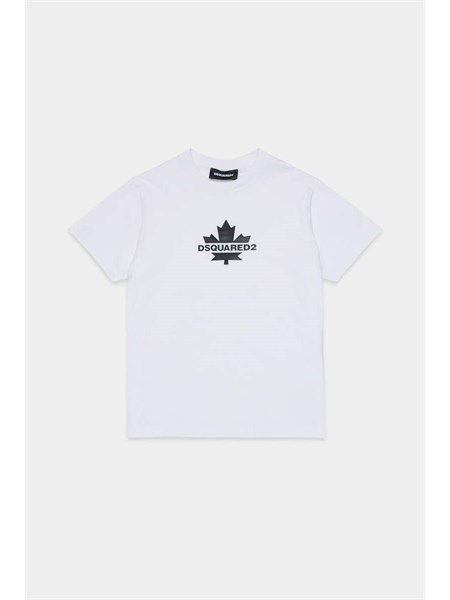t shirt dsquared2 kids bianco in cotone dq2743d0ac7