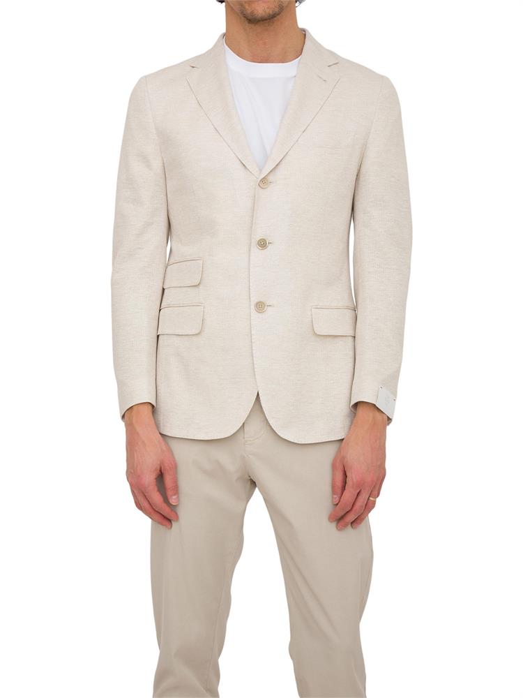 GIACCA MONOPETTO ELEVENTY AVORIO