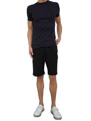 Bermuda uomo Antony Morato in felpa di cotone nera con cucitura piega in UOMO