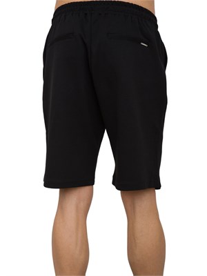 Bermuda uomo Antony Morato in felpa di cotone nera con cucitura piega in UOMO